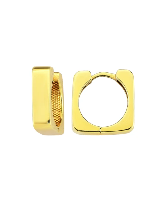 9CT Y/G SQUARE HUG 4mm/10mm